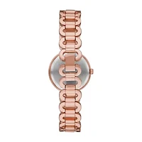 Liz Claiborne Womens Crystal Accent Rose Goldtone Bracelet Watch Lc1381t