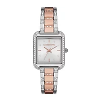 Liz Claiborne Womens Crystal Accent Two Tone Bracelet Watch Lc1382t