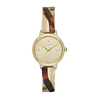 Liz Claiborne Womens Crystal Accent Multicolor Bangle Watch Lc1386t