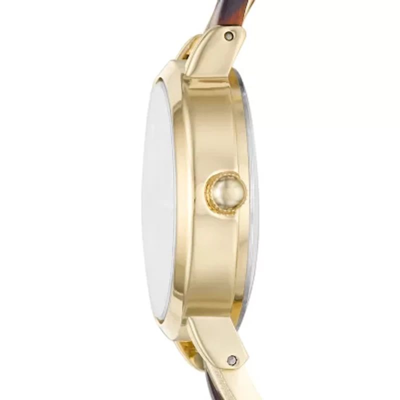 Liz Claiborne Womens Crystal Accent Multicolor Bangle Watch Lc1386t