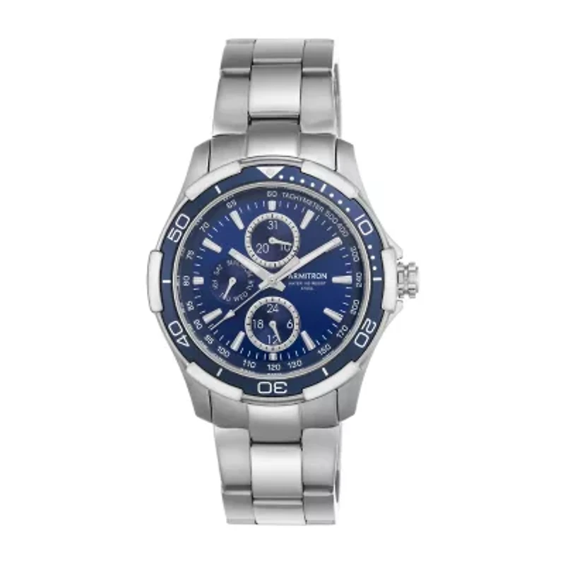Armitron All Sport Mens Multi-Function Silver Tone Stainless Steel Strap Watch 20/4677blsv