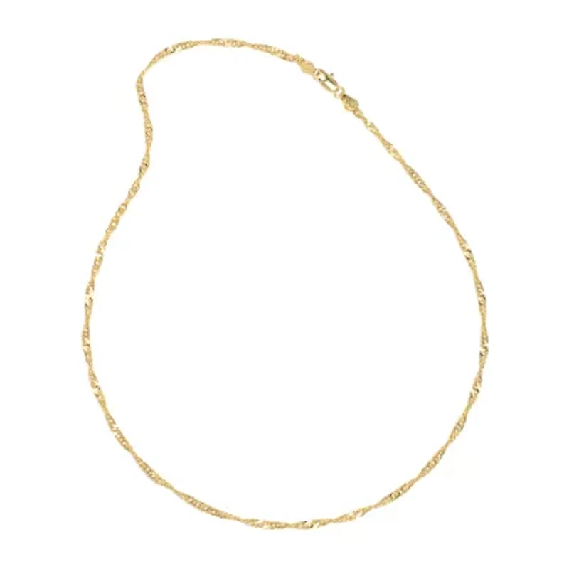 Silver Reflections 24K Gold Over Brass 18-24" Chain Necklace