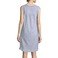Adonna Ruffle Chemise Womens Scoop Neck Sleeveless Nightgown