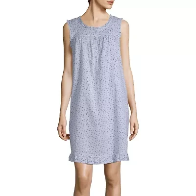 Adonna Ruffle Chemise Womens Scoop Neck Sleeveless Nightgown