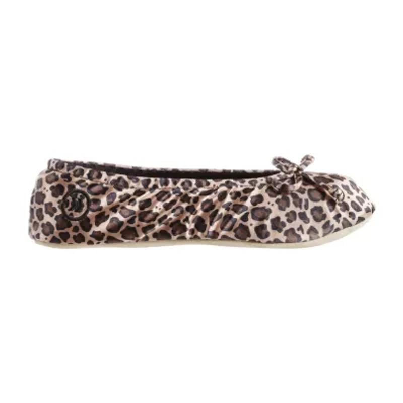 Isotoner Satin Womens Ballerina Slippers