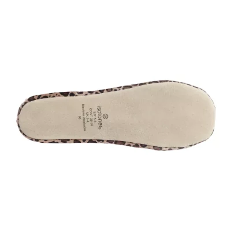 Isotoner Satin Womens Ballerina Slippers