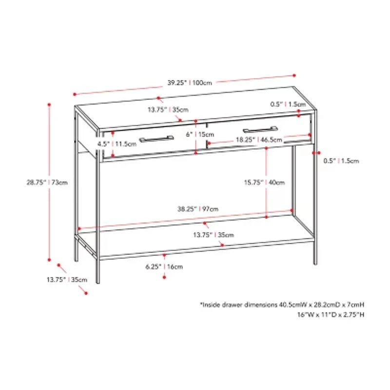Corliving Joliet Home Office Collection Writing Desk