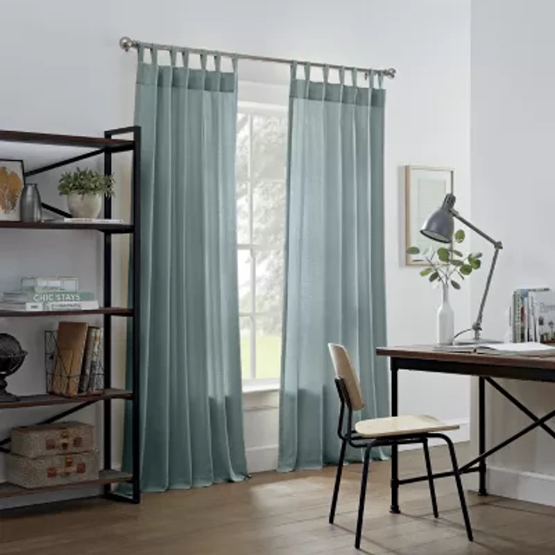 Linden Street Naturals 3-Ways To Hang Rod Pocket Back Tab Light-Filtering Single Curtain Panel
