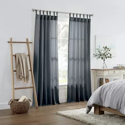 Linden Street Naturals 3-Ways To Hang Rod Pocket Back Tab Light-Filtering Single Curtain Panel