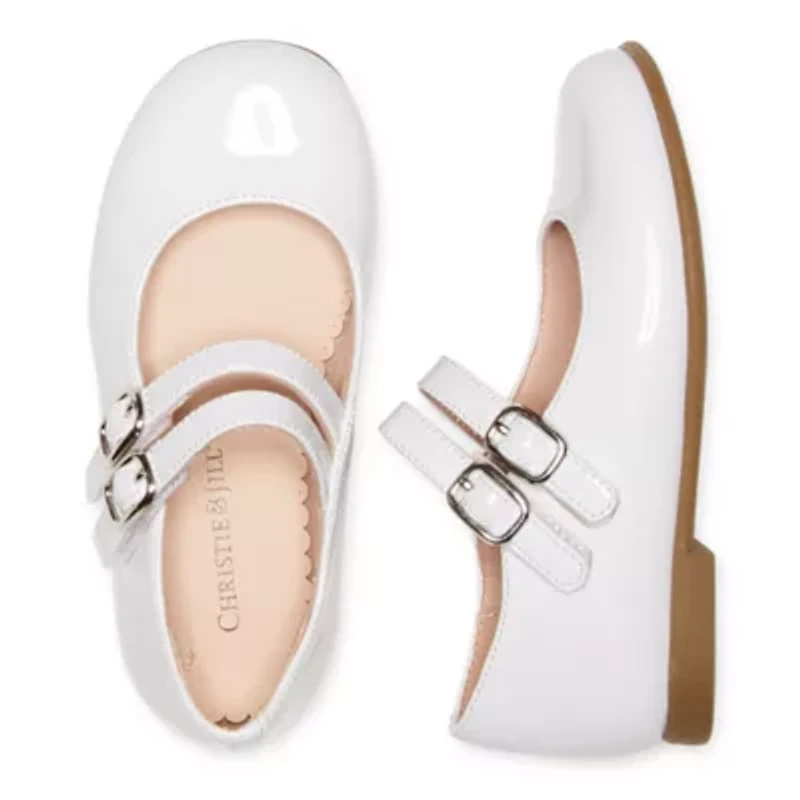 Christie & Jill Lil Dahlia Toddler Girls Round Closed Toe Mary Jane Shoes