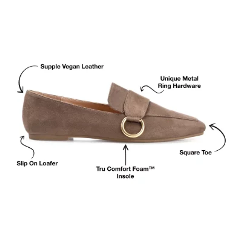 Journee Collection Benntly Womens Square Closed Toe Loafers