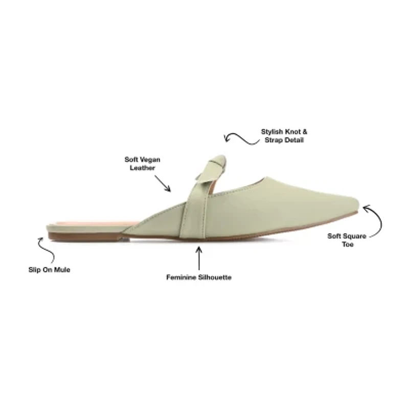 Journee Collection Missie Womens Square Closed Toe Mules
