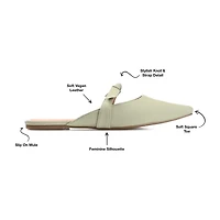Journee Collection Missie Womens Square Closed Toe Mules