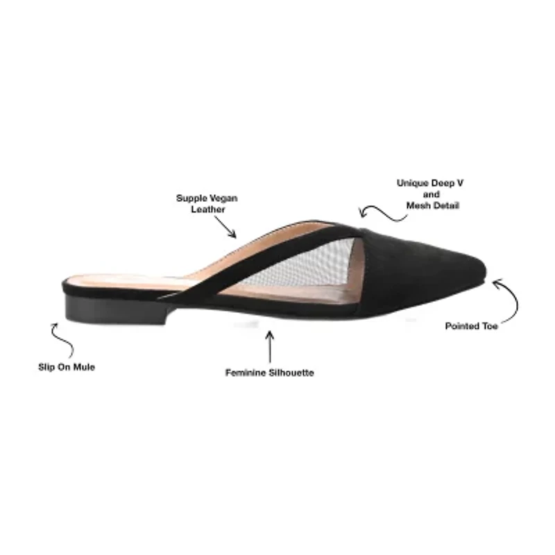 Journee Collection Reeo Womens Round Closed Toe Mules