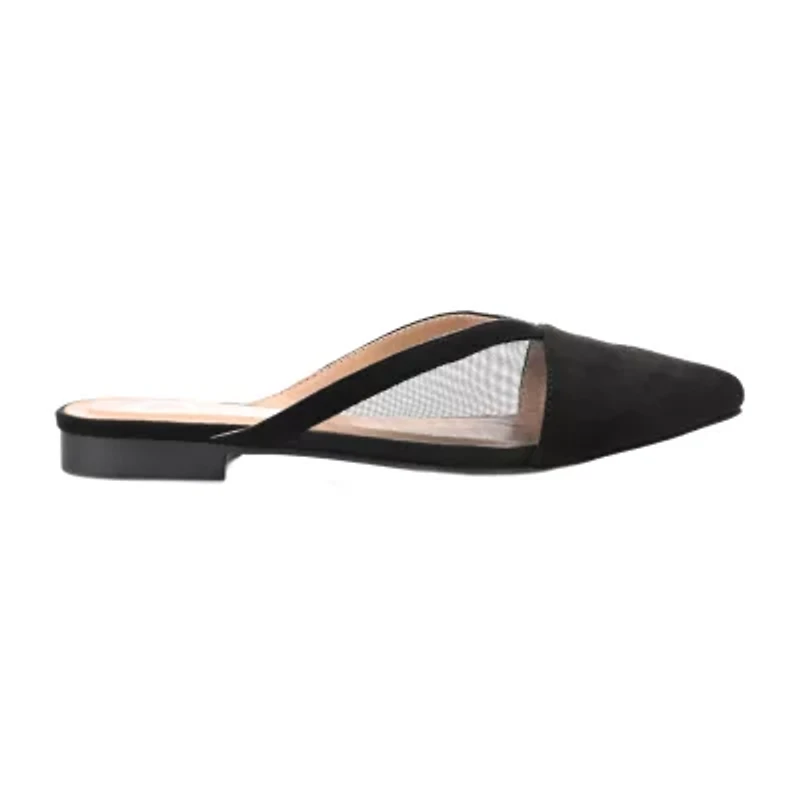 Journee Collection Reeo Womens Round Closed Toe Mules
