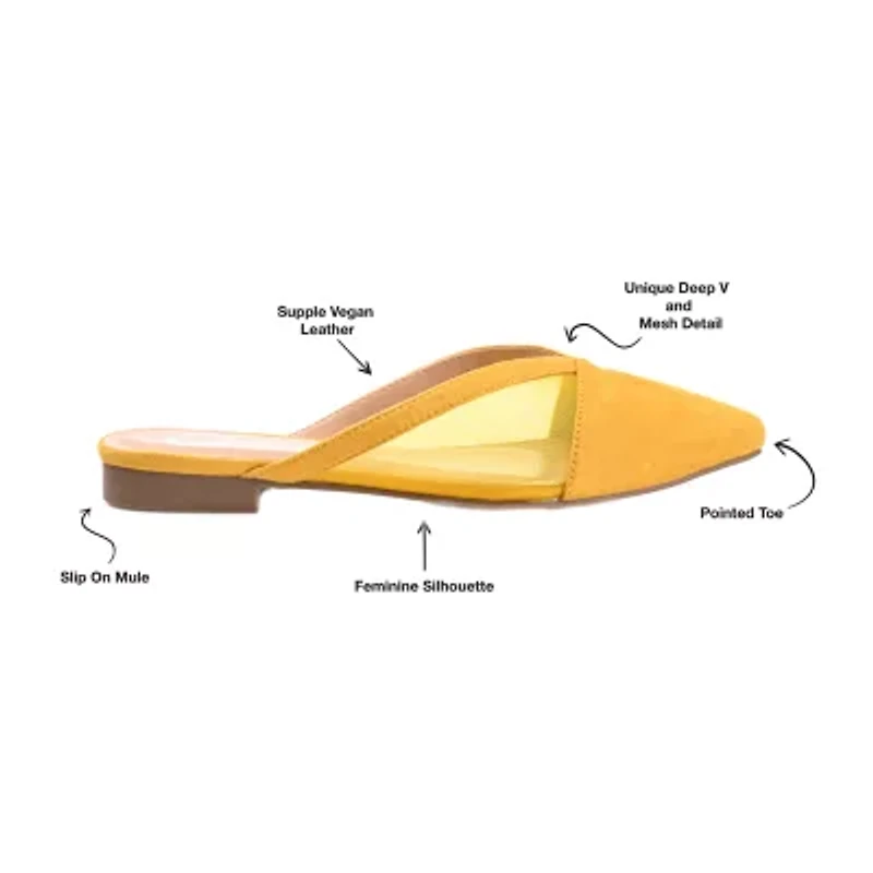 Journee Collection Reeo Womens Round Closed Toe Mules