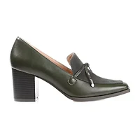 Journee Collection Crawford Womens Square Stacked Heel Pumps