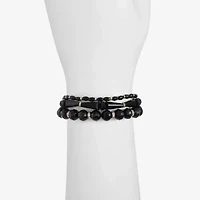 Mixit Black & Gold Tone Bead Womens 3-pc. Bracelet Set