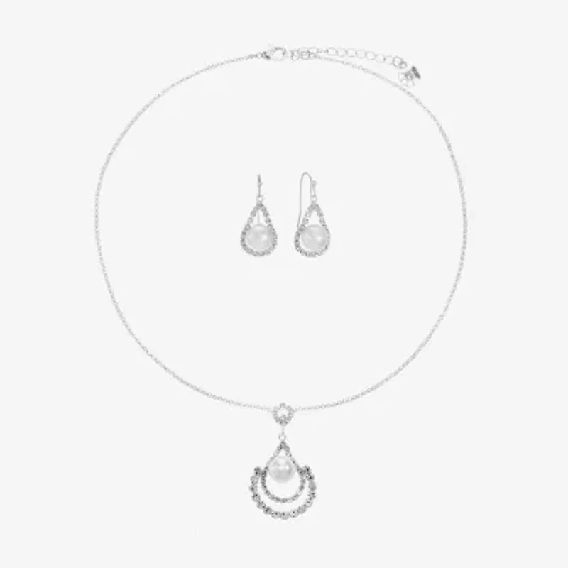 Monet Jewelry Timeless Womens Simulated Pearl 2-pc. Jewelry Set