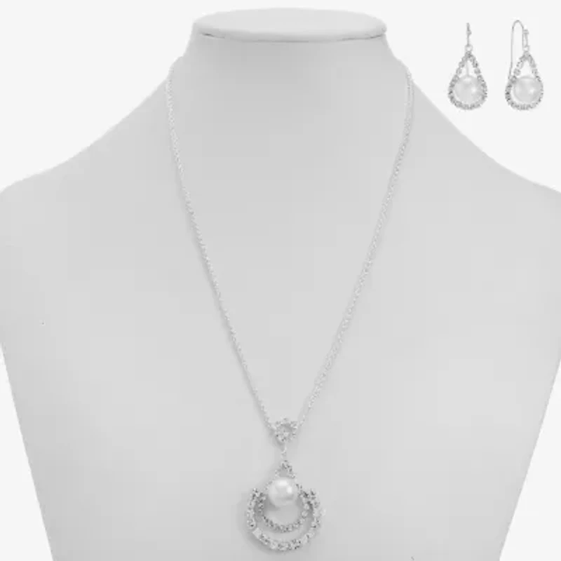Monet Jewelry Timeless Womens Simulated Pearl 2-pc. Jewelry Set