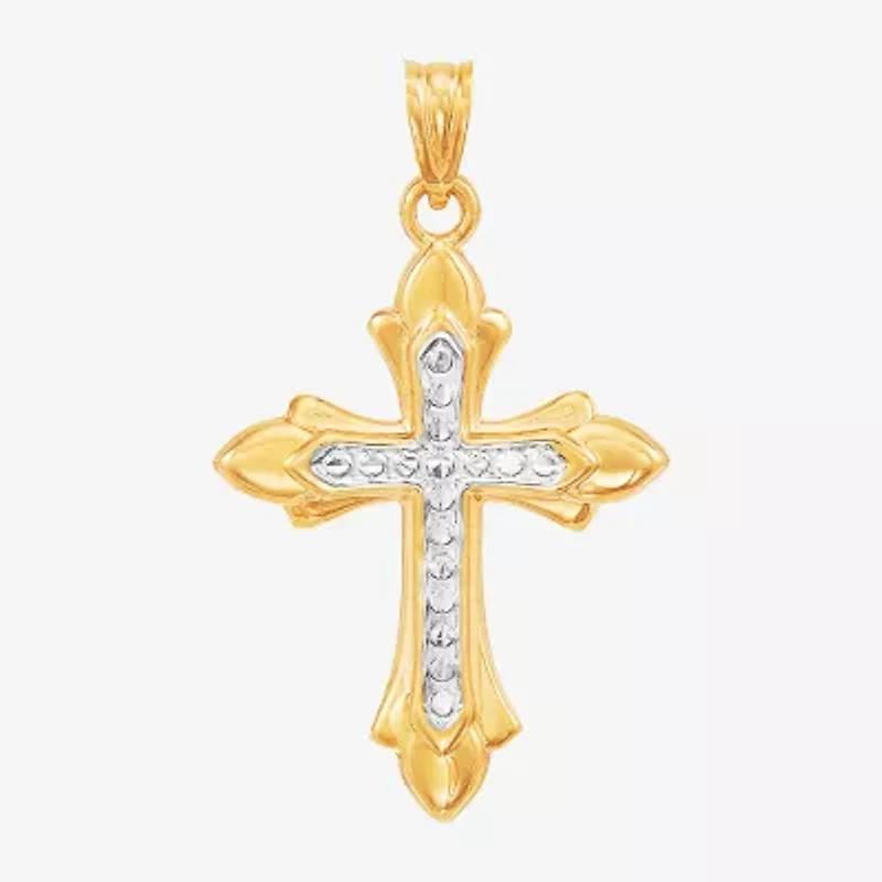 Unisex Adult 14K Gold Cross Pendant