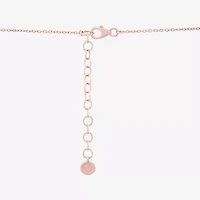 Limited Quantities! Libra Womens Lab Created White Crystal 14K Rose Gold Over Silver Circle 20 Inch Pendant Necklace