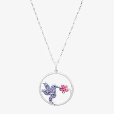 Limited Quantities! Womens Lab Created Multi Color Crystal Sterling Silver 18 Inch Pendant Necklace
