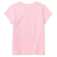 Thereabouts Little & Big Kid Girls Round Neck Short Sleeve Regular Fit Graphic T-Shirt
