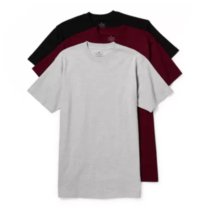 Stafford Heavyweight Mens 3 Pack Short Sleeve Crew Neck T-Shirt