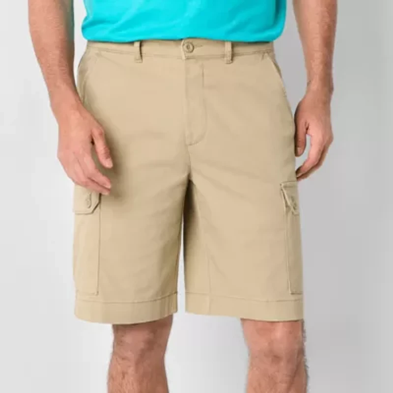 St. John's Bay Mens 10" Mid Rise Stretch Fabric Cargo Short