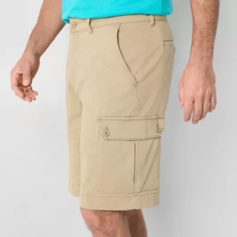 St. John's Bay Mens 10" Mid Rise Stretch Fabric Cargo Short