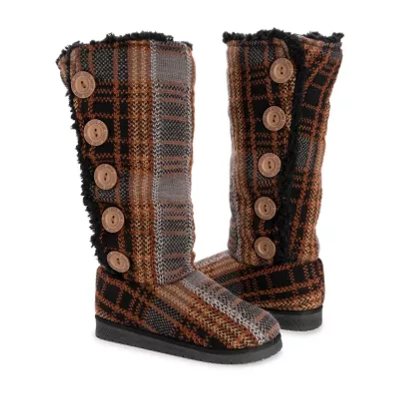 Muk Luks Womens Malena Flat Heel Slouch Boots