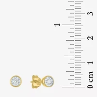 (G-H / I1-I2) 1/10 CT. T.W. Lab Grown White Diamond 10K Gold 5mm Round Stud Earrings