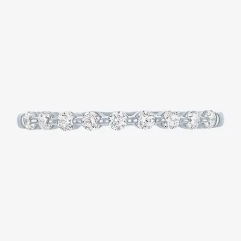 G-H / Si2-I1) Womens 1/2 CT. T.W. Lab Grown White Diamond 10K Gold Band