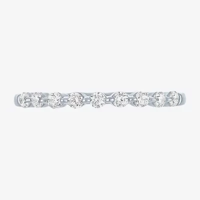(G-H / Si2-I1) Womens 1/2 CT. T.W. Lab Grown White Diamond 10K Gold Band