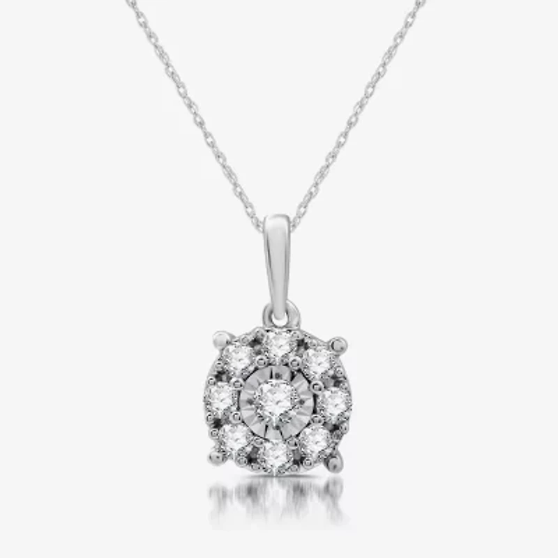 Womens 1/2 CT. T.W. Lab Grown White Diamond Sterling Silver Round 2-pc. Jewelry Set