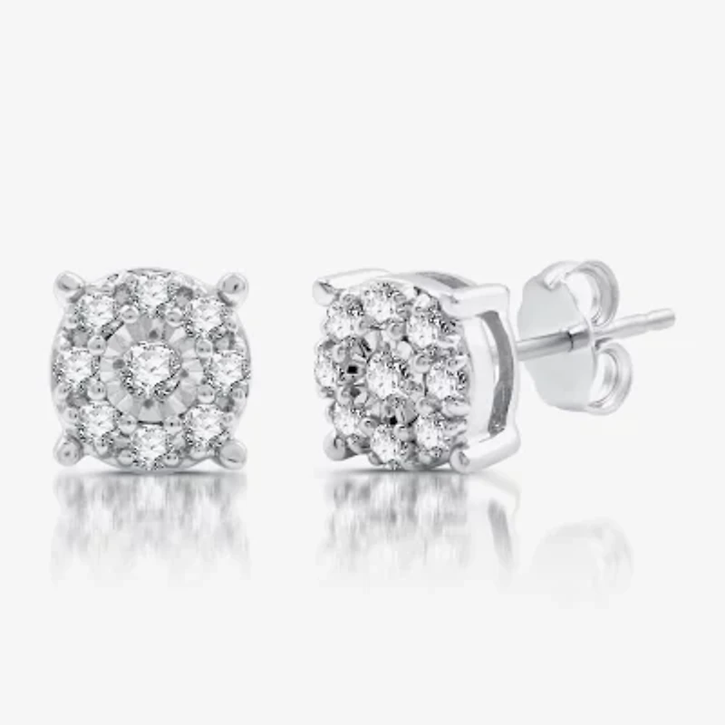 Womens 1/2 CT. T.W. Lab Grown White Diamond Sterling Silver Round 2-pc. Jewelry Set