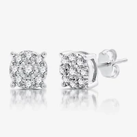 Womens 1/2 CT. T.W. Lab Grown White Diamond Sterling Silver Round 2-pc. Jewelry Set