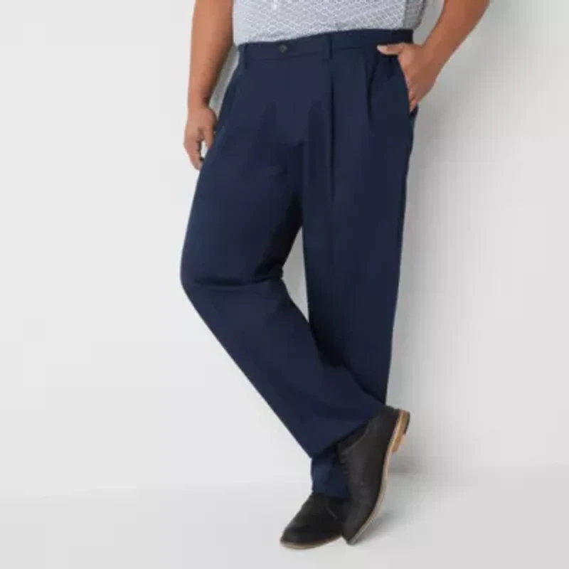 Dockers Signature Iron Free With Stain Defender Mens Comfort Waistband Classic Fit Big and Tall Pleated Pant