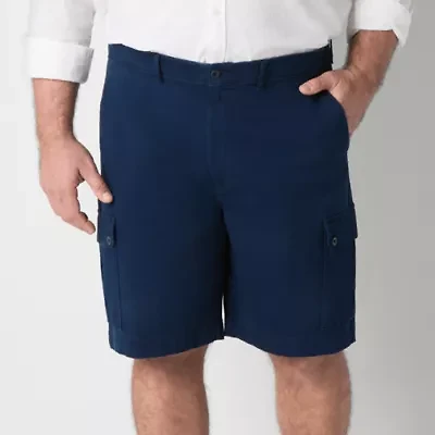 St. John's Bay Comfort Waist 10" & 11"  Mens Big and Tall Stretch Fabric Cargo Short