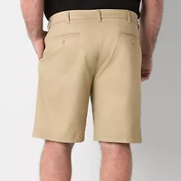 St. John's Bay Mens 10" Mid Rise Big and Tall Adaptive Stretch Fabric Adjustable Features Easy-on + Easy-off Chino Short