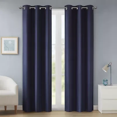 INK+IVY Kids Quest Rod Pocket Back Tab 100% Blackout Single Curtain Panel