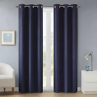 INK+IVY Kids Quest Rod Pocket Back Tab 100% Blackout Single Curtain Panel