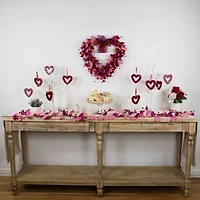 Northlight Shimmering Tinsel Hearts 18-pc. Wall Decal