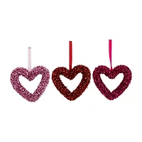 Northlight Shimmering Tinsel Hearts 18-pc. Wall Decal