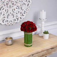 Northlight Roses And Grass Floral Arrangement