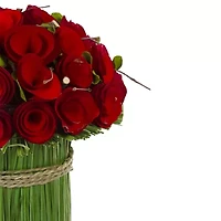 Northlight Roses And Grass Floral Arrangement