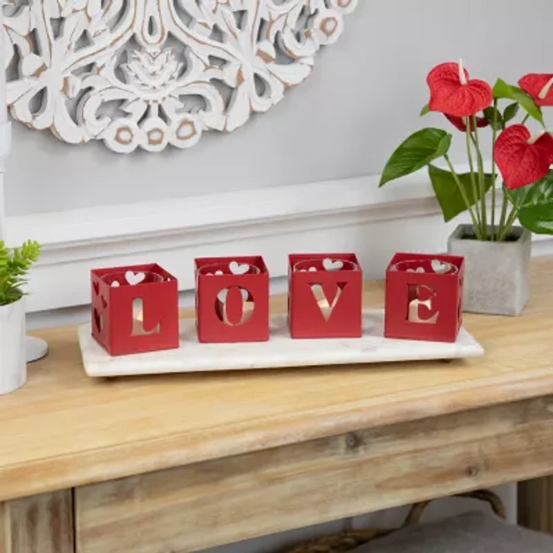 Northlight Love Blocks 4-pc. Valentines Day Gnome