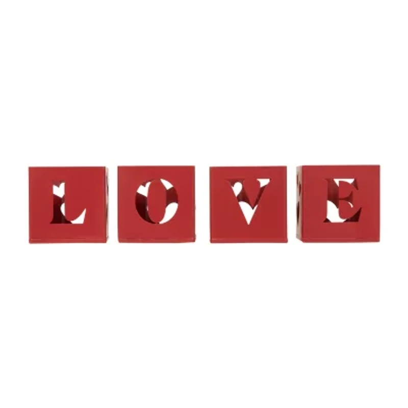 Northlight Love Blocks 4-pc. Valentines Day Gnome