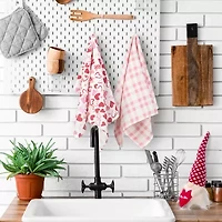 Northlight Plaid And Hearts 2-pc. Kitchen Towel Set